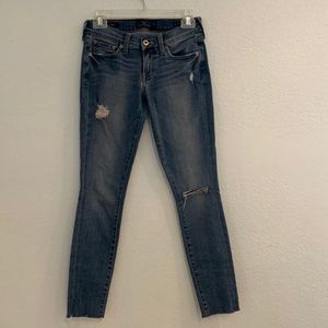 Lucky Brand Charlie Skinny Jeans Distressed Size 0/25